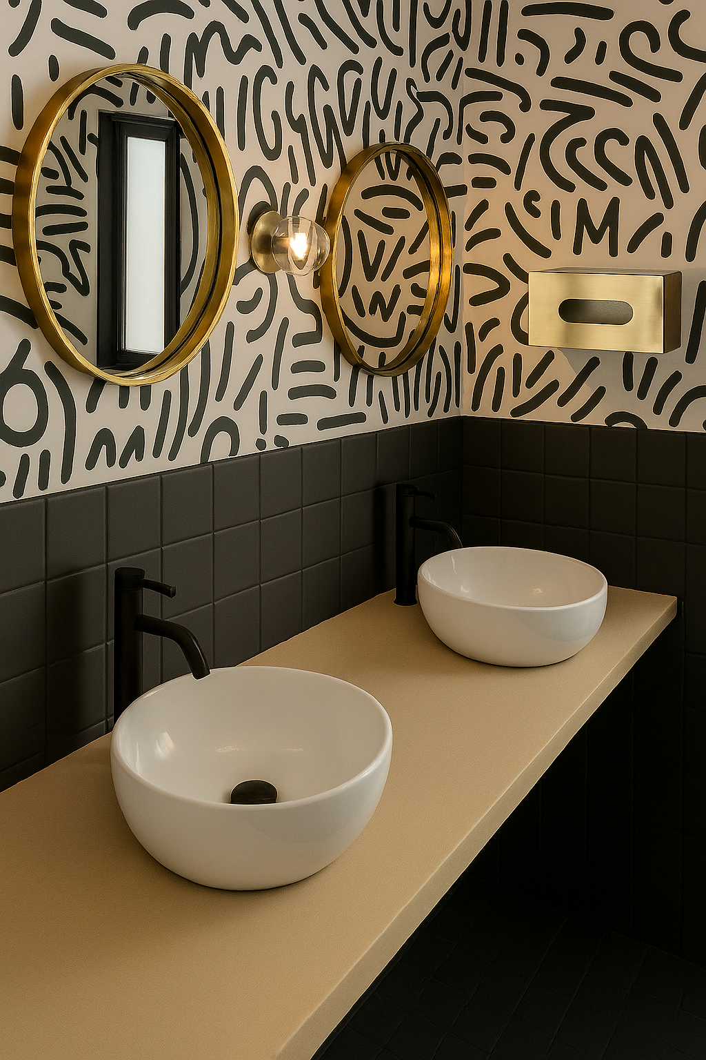 Brass Tissue/ Paper Towel Dispenser