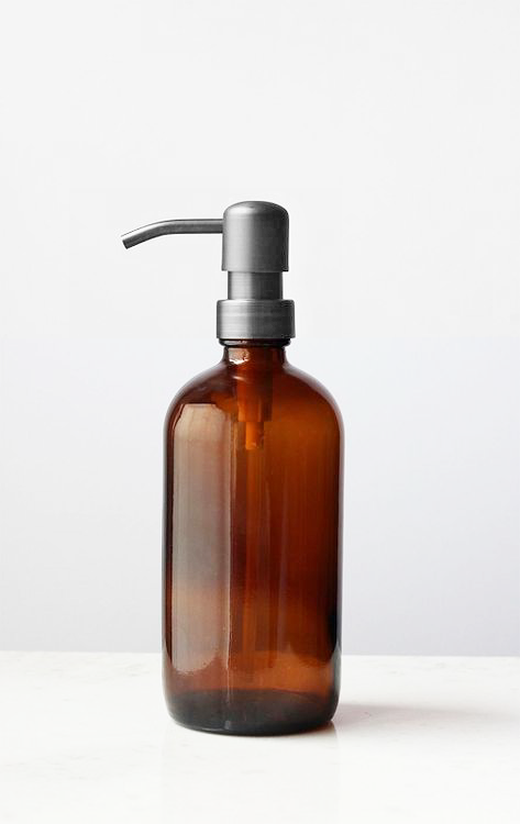 Amber Bottle & Gold Lid