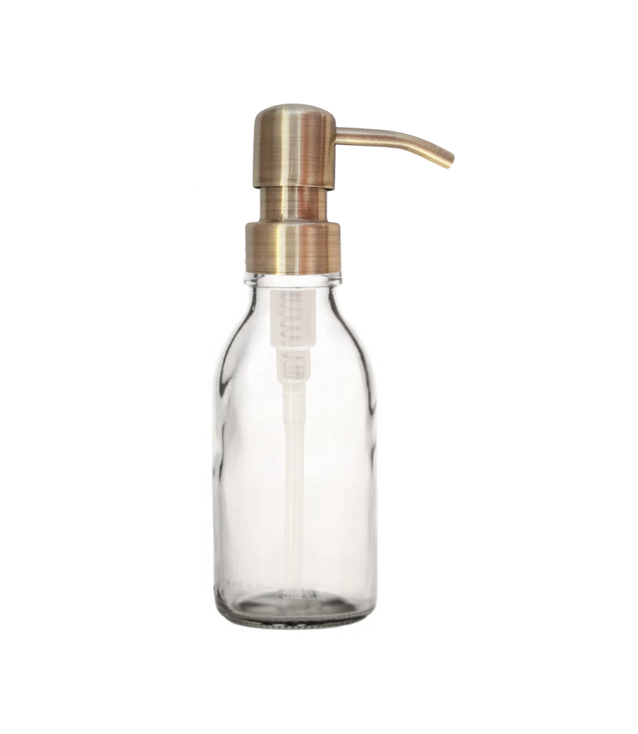 Clear Bottle & Metal Gold Lid (200ml)