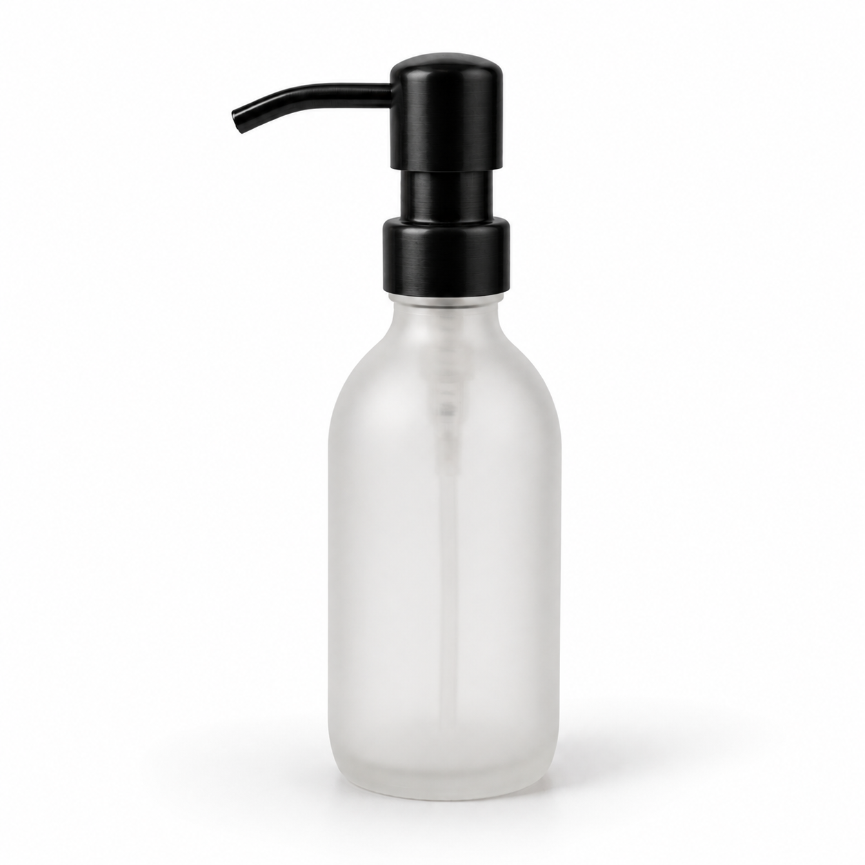 Frosted Bottle & Black Lid 200ml