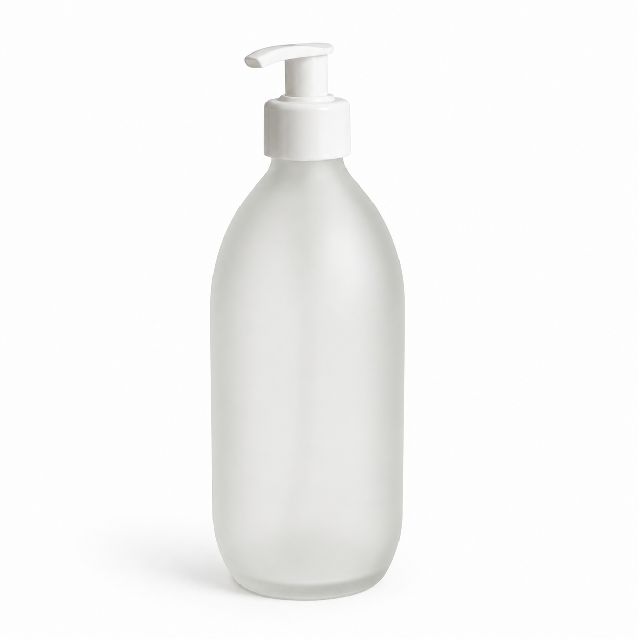 Frosted Bottle & White Lid 500ml