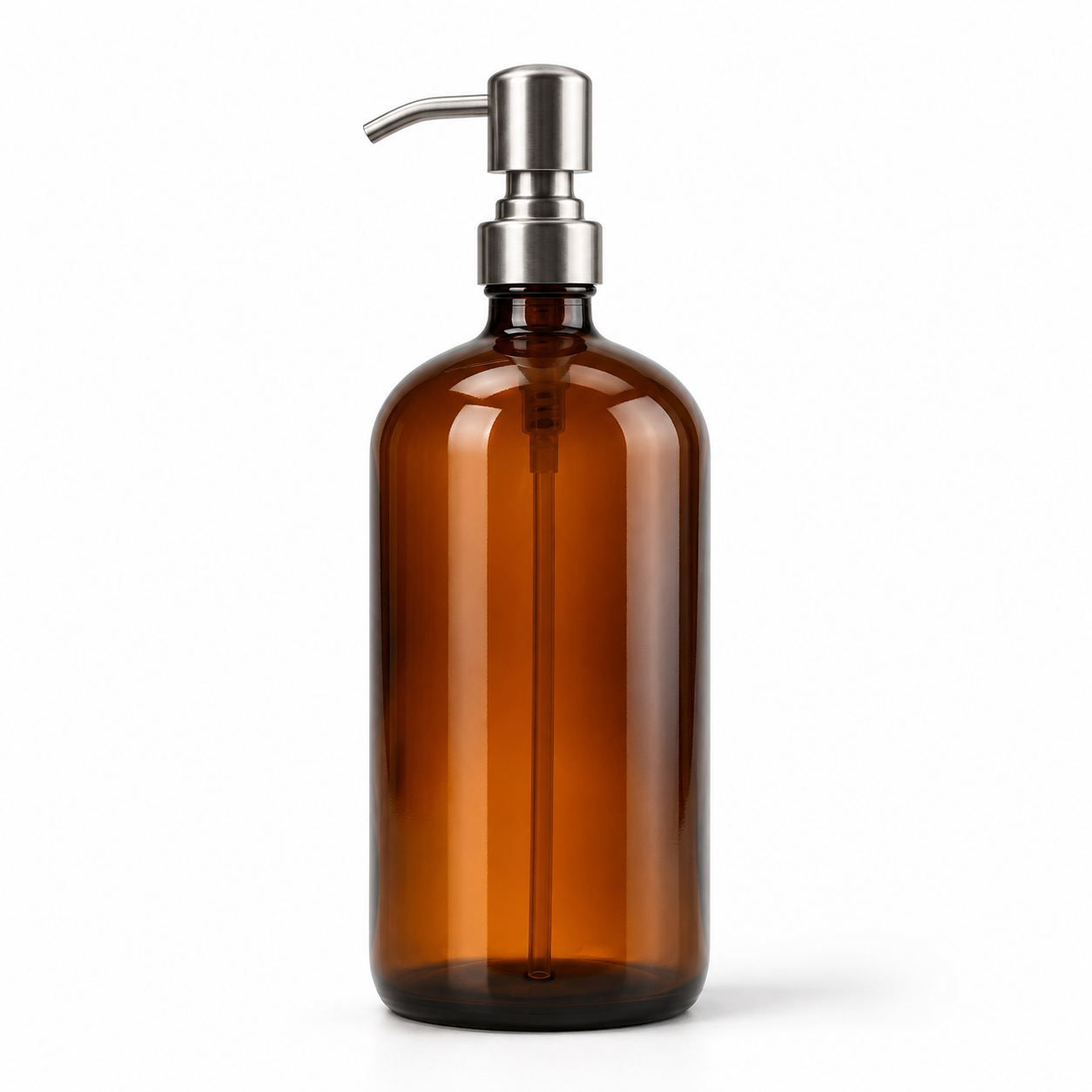 Amber Bottle & Silver Lid 1L