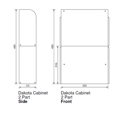 Dakota Modular Cabinet Red (3 parts)