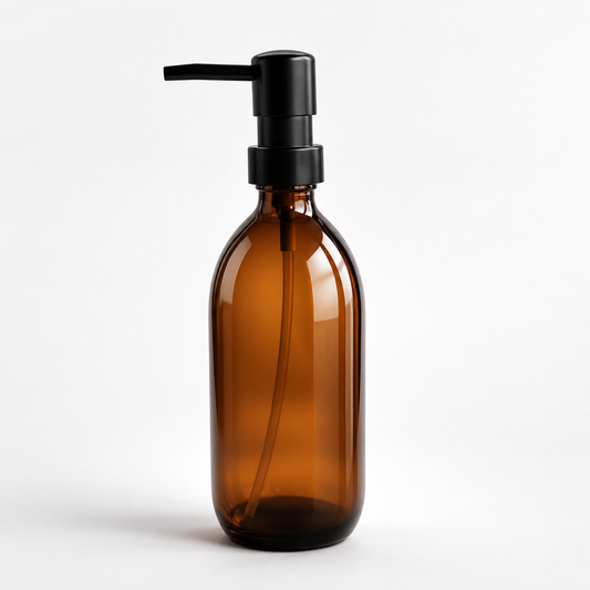 Amber Bottle & Black lid 500ml