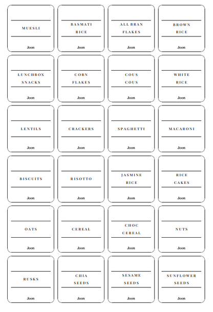Pantry labels 24