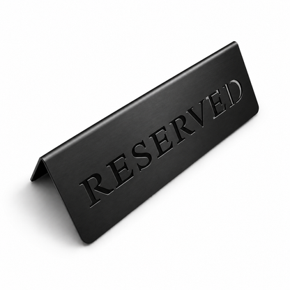 Reserved Table sign