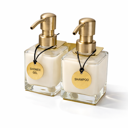 Double Square Bottle Dispenser (Brass)
