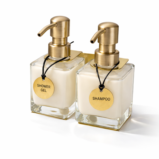 Double Square Bottle Dispenser (Brass)