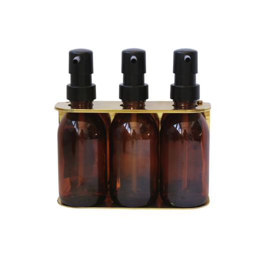 Dispenser Triple Brass (200ml Amber)