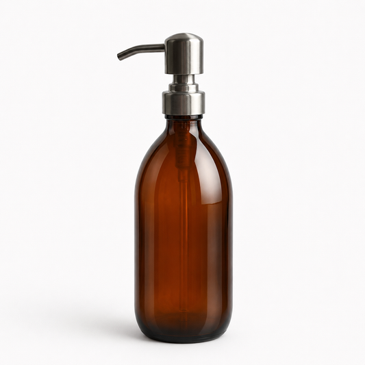 Amber Bottle & Silver Lid 500ml