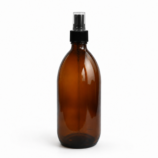 Amber Bottle & Atomiser lid 500ml