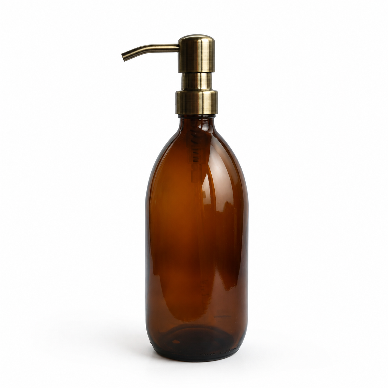 Amber Bottle & Gold Lid 500ml