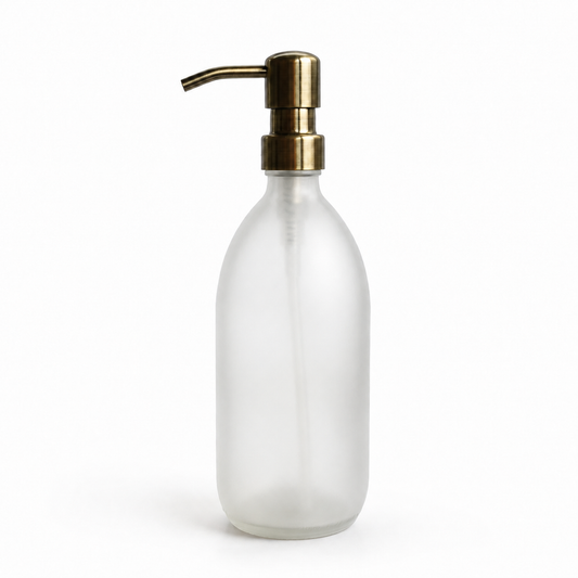 Frosted Bottle & Gold Lid 500ml