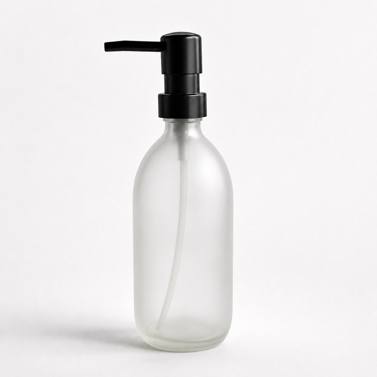 Frosted Bottle & Black Lid 500ml