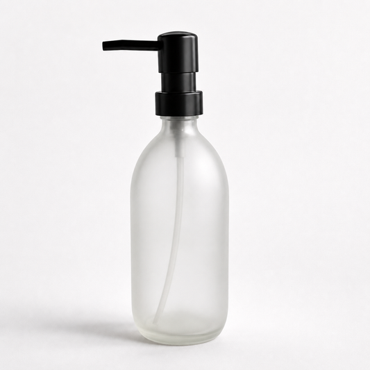 Frosted Bottle & Black Lid 500ml