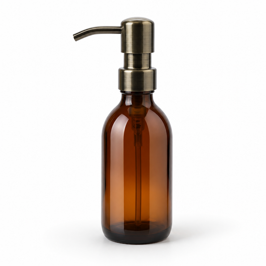 Amber Bottle & Gold Lid 200ml