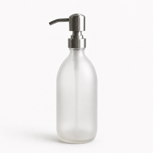 Frosted Bottle & Silver Lid 500ml