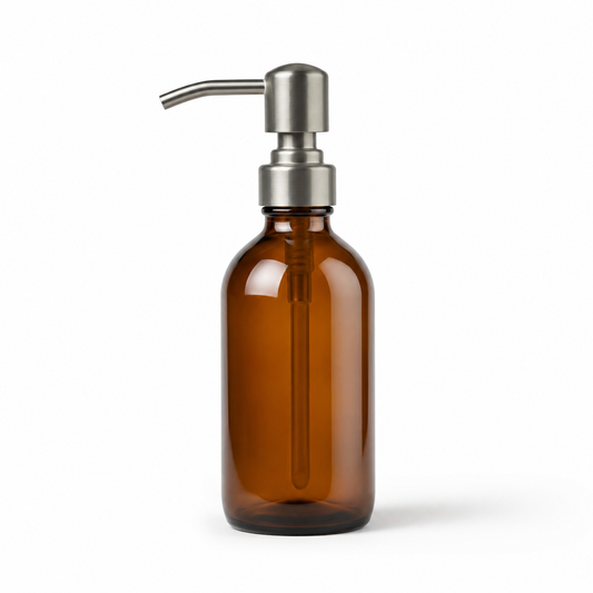 Amber Bottle & Silver Lid 200ml
