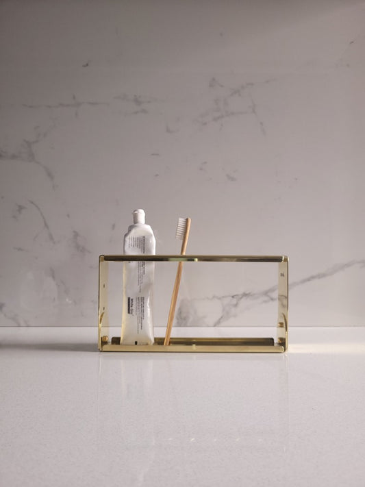 Long Brass toothbrush stand