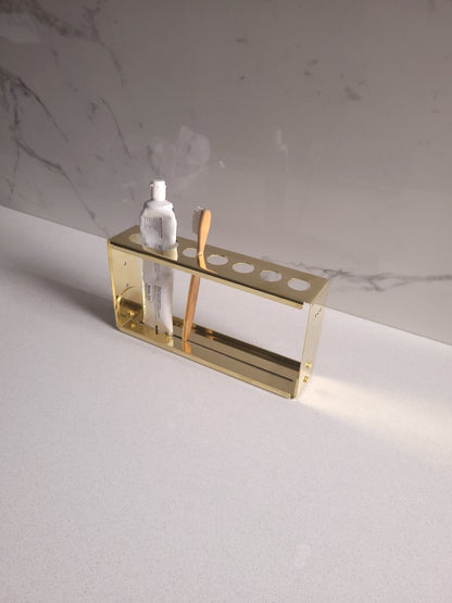 Long Brass toothbrush stand